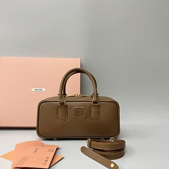 Okify MiuMiu Medium Arcadie Leather Bag In Tundra 27x12x9cm 