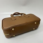 Okify MiuMiu Medium Arcadie Leather Bag In Tundra 27x12x9cm  - 4
