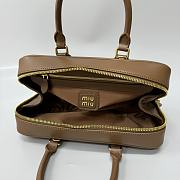 Okify MiuMiu Medium Arcadie Leather Bag In Tundra 27x12x9cm  - 2