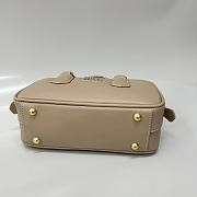 Okify MiuMiu Small Arcadie Leather Bag In Beige 22x10.5x7.5cm - 6