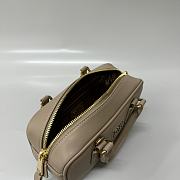 Okify MiuMiu Small Arcadie Leather Bag In Beige 22x10.5x7.5cm - 5