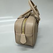 Okify MiuMiu Small Arcadie Leather Bag In Beige 22x10.5x7.5cm - 3