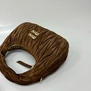 Okify MiuMiu Wander Suede Bag In Brown 20x17x6cm  - 5