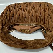 Okify MiuMiu Wander Suede Bag In Brown 20x17x6cm  - 2