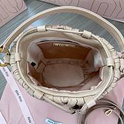 Okify MiuMiu Matelassé Nappa Leather Bucket Bag In Beige 17x15x10cm  - 6
