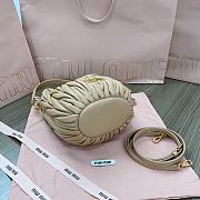 Okify MiuMiu Matelassé Nappa Leather Bucket Bag In Beige 17x15x10cm  - 2