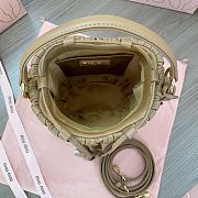 Okify MiuMiu Matelassé Nappa Leather Bucket Bag In Brown 17x15x10cm  - 2