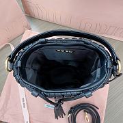 Okify MiuMiu Matelassé Nappa Leather Bucket Bag In Black 20x18x14cm  - 2