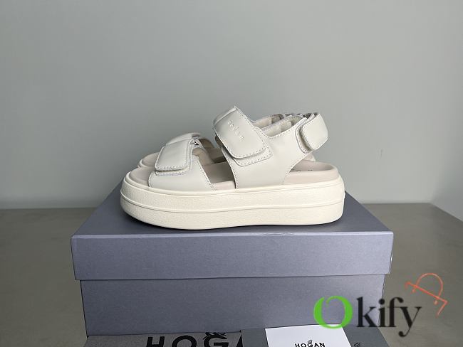 Okify Hogan White Sandals 6cm EU35-40  - 1