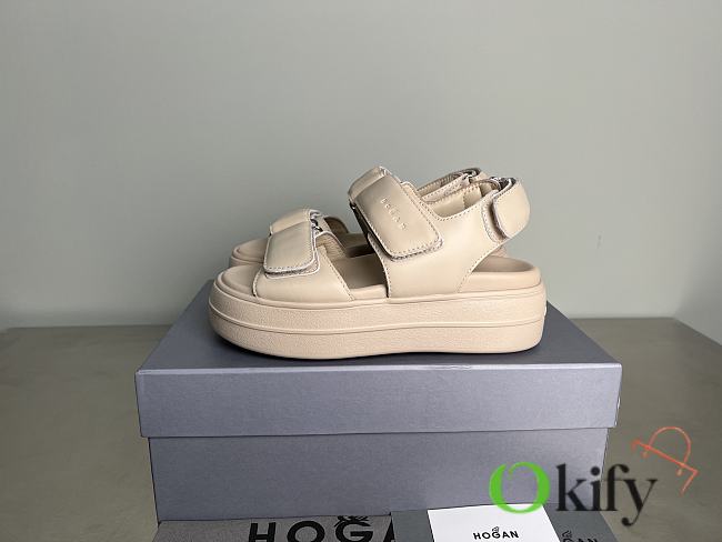 Okify Hogan Beige Sandals 6cm EU35-40  - 1