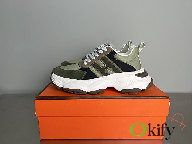 Okify Hermes Sneakers For Men In Green EU38-45 22986 - 1