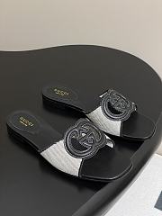 Okify Gucci Canvas Slides In Black 1cm EU35-42 - 2