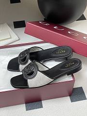 Okify Gucci Canvas Slides In Black 1cm EU35-42 - 4