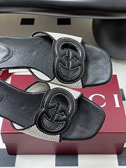 Okify Gucci Canvas Slides In Black 1cm EU35-42 - 3