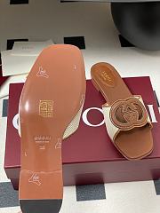 Okify Gucci Canvas Slides In Brown 1cm EU35-42 - 2