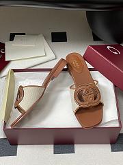 Okify Gucci Canvas Slides In Brown 1cm EU35-42 - 5