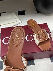 Okify Gucci Canvas Slides In Brown 1cm EU35-42 - 4
