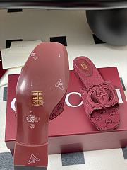 Okify Gucci Canvas Slides In Red 1cm EU35-42 - 4