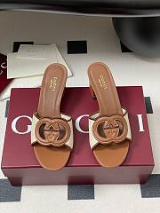 Okify Gucci Canvas High Heel Sandals 5.5cm In Brown EU35-42 - 5