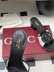 Okify Gucci Canvas High Heel Sandals 5.5cm In Black EU35-42 - 3