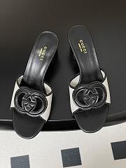 Okify Gucci Canvas High Heel Sandals 5.5cm In Black EU35-42 - 4