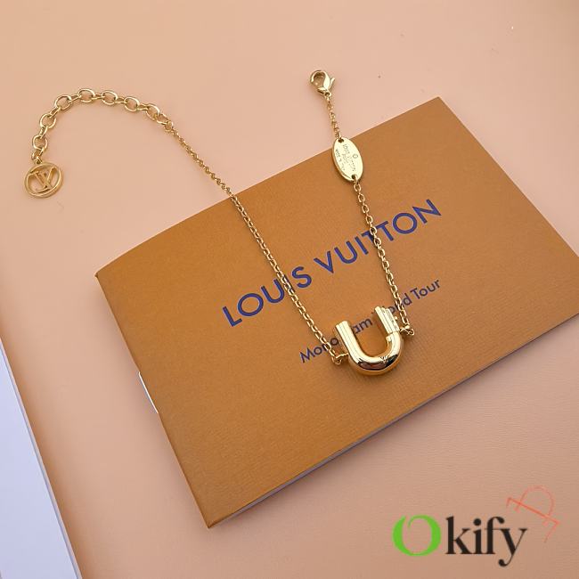 Okify Louis Vuitton Letter U LV & Me Gold Bracelet M67178 - 1