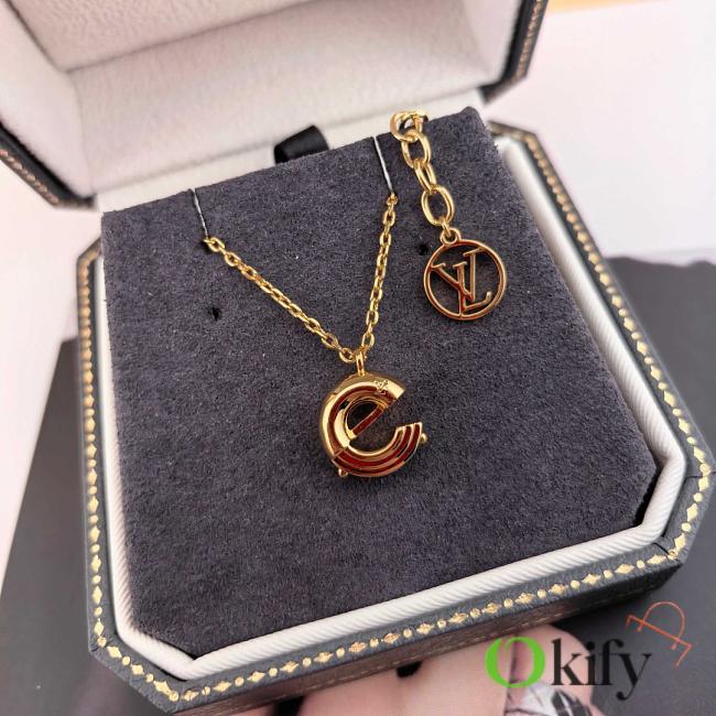 Okify Louis Vuitton Letter G LV & Me Gold Necklace M61062 - 1