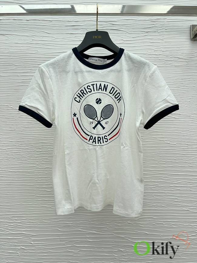 Okify Dior Tennis White T-shirt  - 1