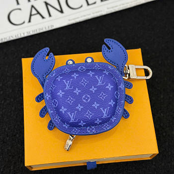 Okify Louis Vuitton Crab Bag Charm In Dark Blue 