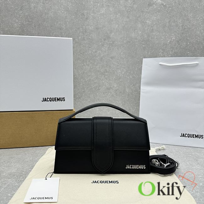 Okify Jacquemus Bambino Bag In Black With Silver Hardware 24x13x7cm - 1