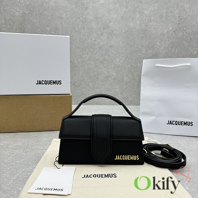Okify Jacquemus Small Bambino Bag In Black With Gold Hardware 18x6x7cm - 1