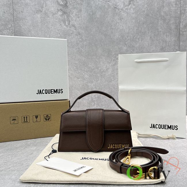 Okify Jacquemus Small Bambino Bag In Dark Brown 18x6x7cm - 1