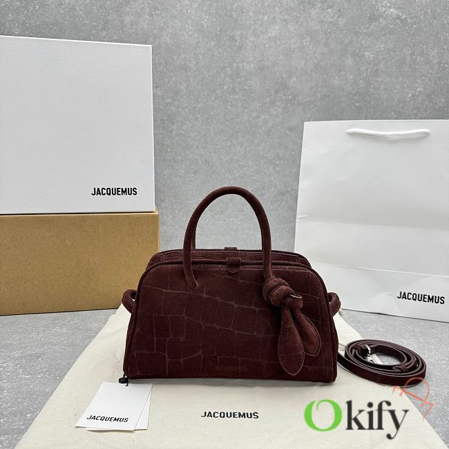 Okify Jacquemus Le Turismo Small Bag In Matte Dark Brown 26x12x16cm - 1
