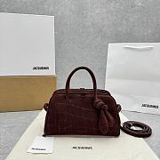 Okify Jacquemus Le Turismo Small Bag In Matte Dark Brown 26x12x16cm - 1