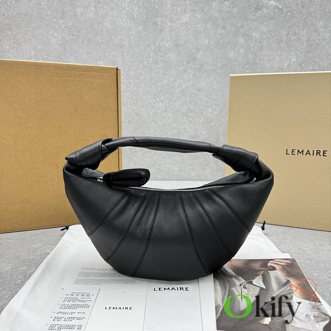 Okify Lemaire Small Fortune Croissant Bag In Black 30x18x23x6cm  - 1