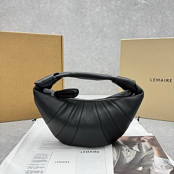 Okify Lemaire Small Fortune Croissant Bag In Black 30x18x23x6cm 