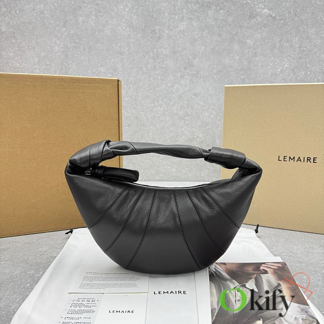 Okify Lemaire Small Fortune Croissant Bag In Dark Brown 30x18x23x6cm  - 1