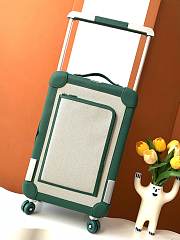 Okify Hermes RMS Suitcase With Pockets In Green 33x55x20cm 23034 - 3