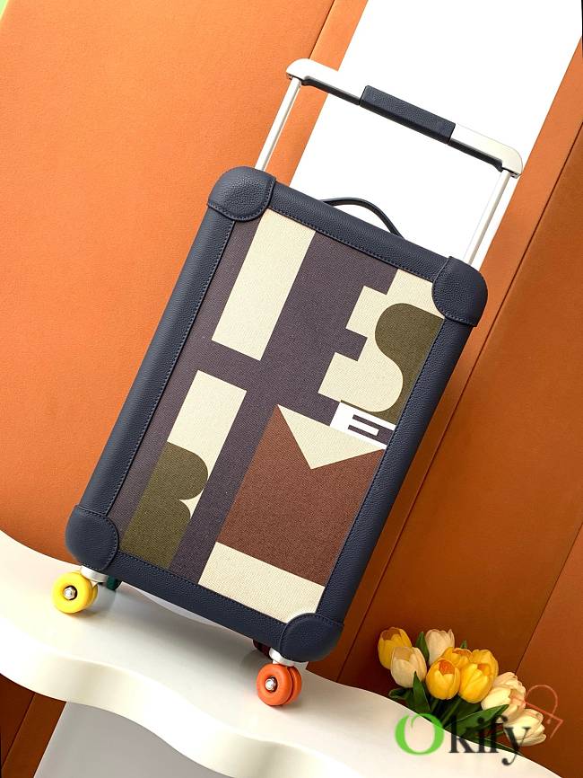 Okify Hermes RMS Dark Blue Suitcase 33x55x20cm 23039 - 1