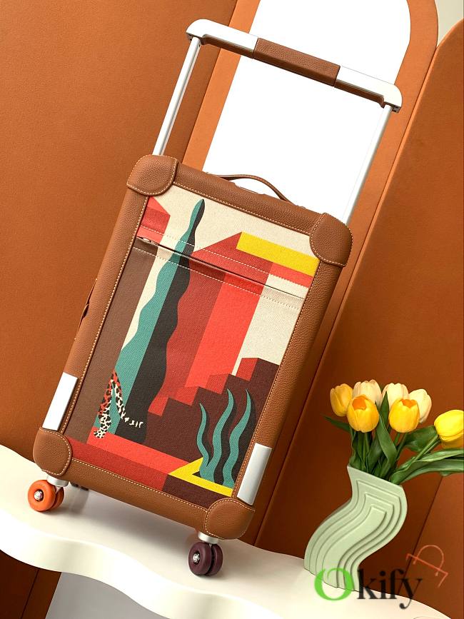 Okify Hermes RMS Brown Suitcase 33x55x20cm 23040 - 1