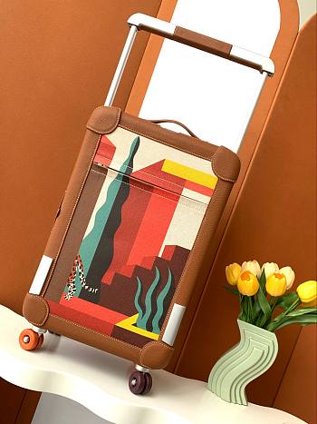 Okify Hermes RMS Brown Suitcase 33x55x20cm 23040