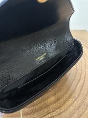 Okify YSL College Bag In Black Crackled Leather 20x3x13cm - 2