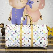 Okify Louis Vuitton x TM Keepall Bandoulière 45 Bag In White M13742 45x20x27cm - 4