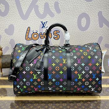 Okify Louis Vuitton x TM Keepall Bandoulière 50 Bag In Black M13745 50x29x23cm