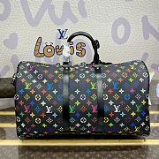 Okify Louis Vuitton x TM Keepall Bandoulière 50 Bag In Black M13745 50x29x23cm - 2
