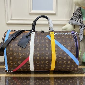 Okify Louis Vuitton Keepall Bag With Multiple Color Silkscreen Bag M55819 50x23x29cm 