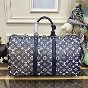 Okify Louis Vuitton Keepall Bandoulière 45 Bag In Dark Blue M22923 45x27x20cm - 2