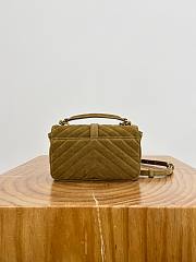Okify YSL College Suede Bag In Brown 20x3x13cm - 3
