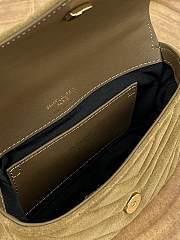 Okify YSL College Suede Bag In Brown 20x3x13cm - 4