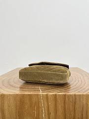 Okify YSL College Suede Bag In Brown 20x3x13cm - 5